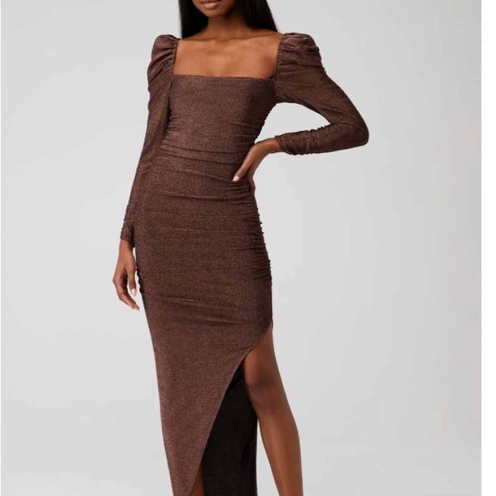 Astr Women's Shimmering Brown Off-the-Shoulder Sweater